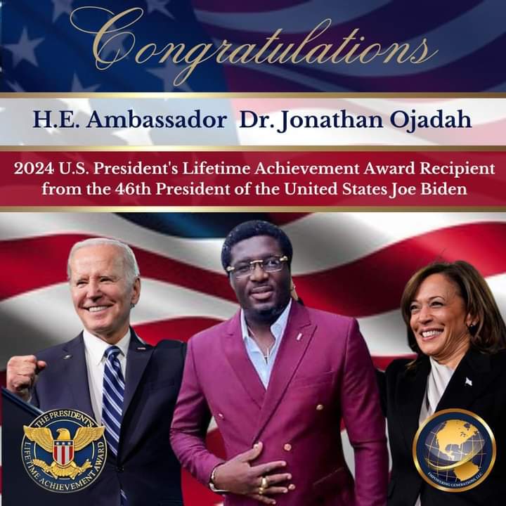 Style and Glamour Media Congratulates Amb Ojadah As Biden Set To Honour Him With Presidential Award