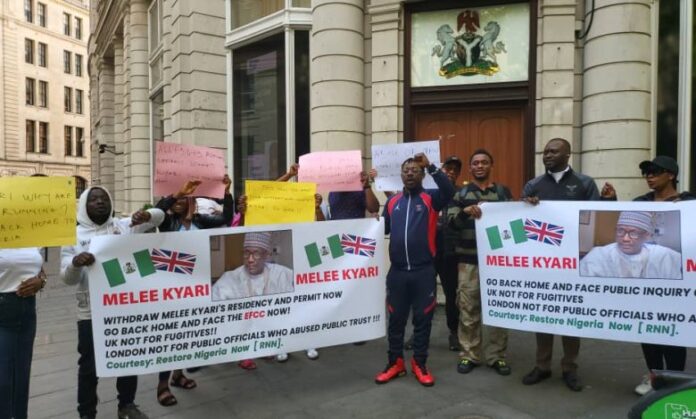 Protesters in London Demand Mele Kyari’s Deportation Over Corruption Allegations