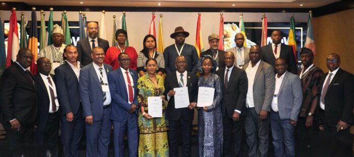 Members of the African Petroleum Regulators Forum (AFRIPERF) chaired by Nigeria's NUPRC after signing the Petroleum Regulatory Charter