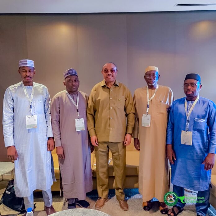 Jigawa State Governor Umar Namadi with AGRA Chairman Hailemariam Dessalegn during strategic partnership talks at the Africa Food Systems Summit in Dakar, Senegal.