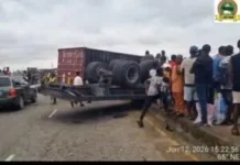 BREAKING: Two Trucks, Car Collide Along Gbagada Expressway