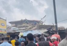 Panic As Three-Storey Building Collapses In Lagos, Many Feared Trapped