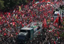 Massive Crowds Join Funeral Procession for Iran’s Late Supreme Leader Ali Khamenei
