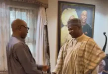 Malami Holds Private Meeting With Amaechi In Abuja